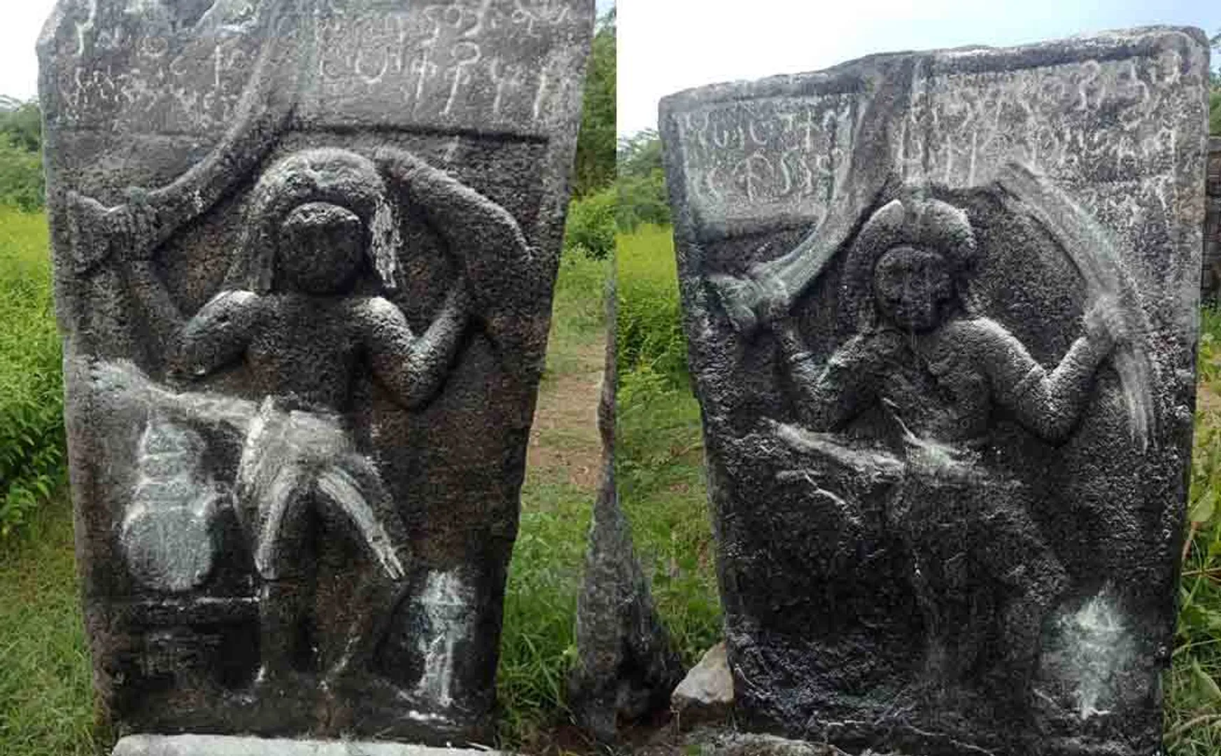 historical tombstones found near tiruvannamalai 